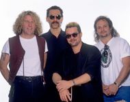 Sammy Hagar, Alex and Eddie Van Halen and Michael Anthony in 1995 (Image via Getty)