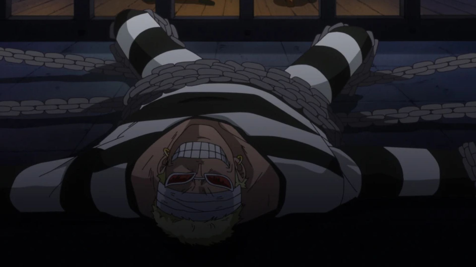 Doflamingo in Impel Down as seen in the One Piece anime (Image credit: Toei Animation)