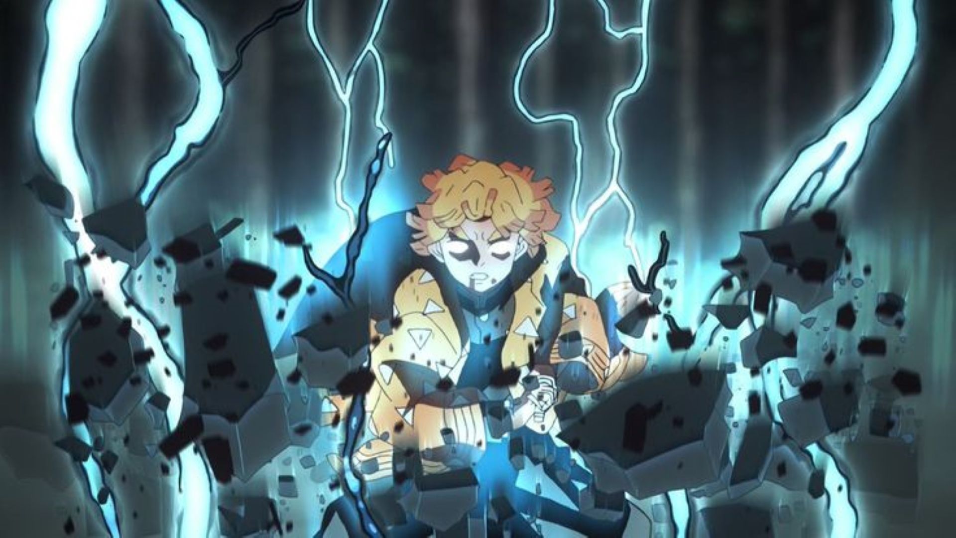 Zenitsu as seen in the anime (Image Credit: Ufotable)