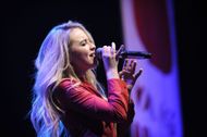 Sabrina Carpenter performs on stage during Z100 & Coca-Cola All Access Lounge Source: Getty