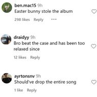 Fans react as A$AP Rocky teases followers with a new song. (Image via Instagram/@bars)