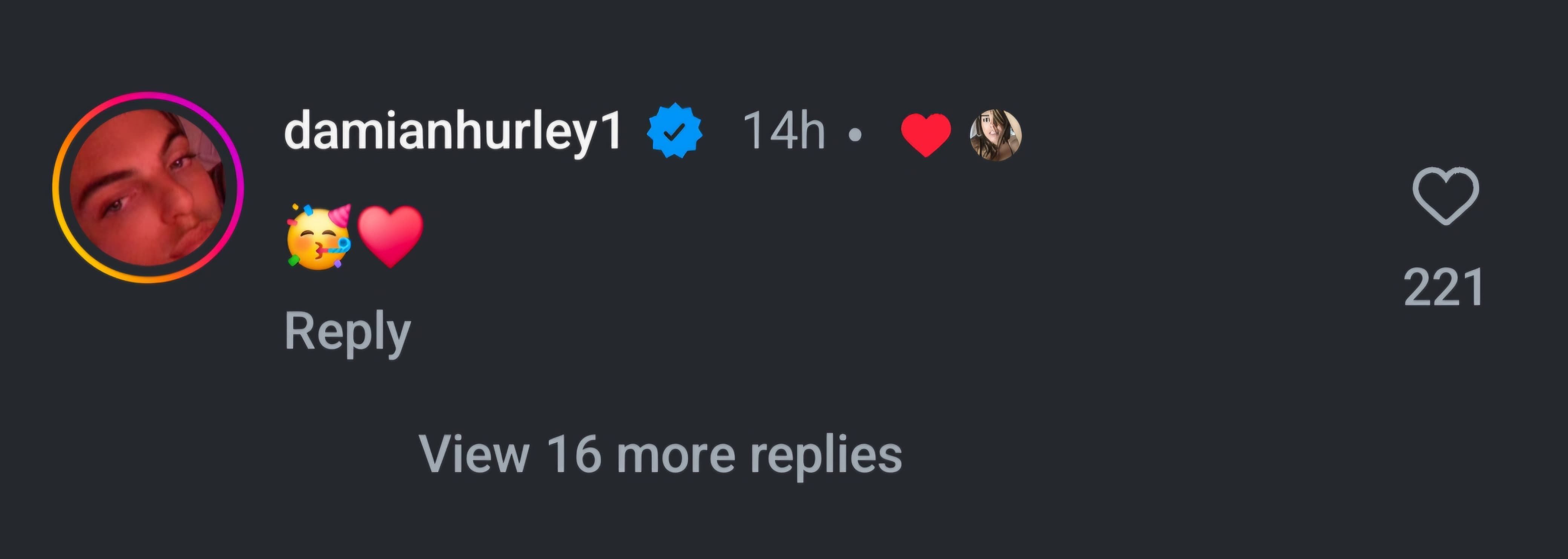 Damian Hurley&rsquo;s comment on Elizabeth Hurley and Billy Ray Cyrus&rsquo; post