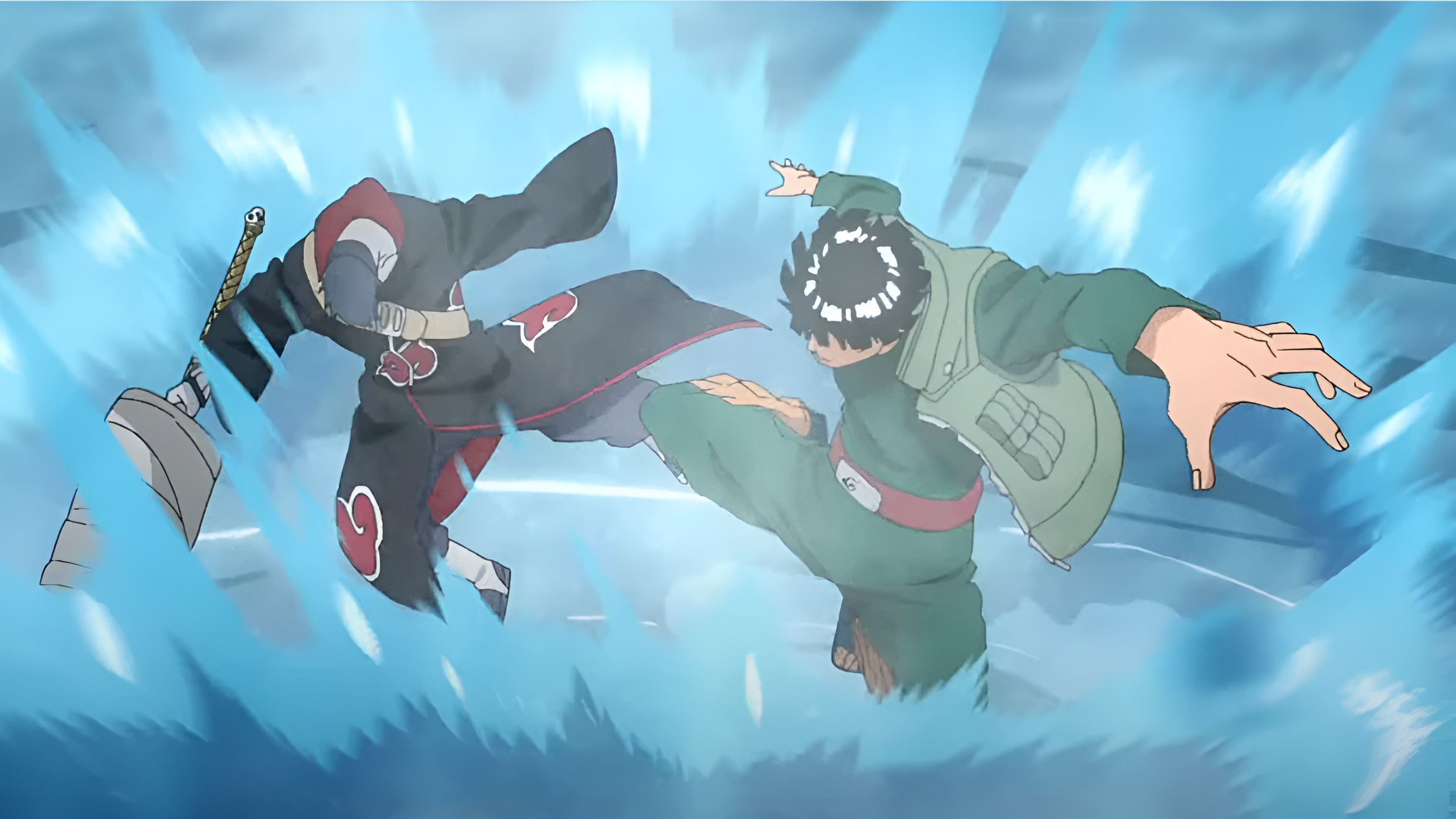 Might Guy Vs Kisame, one of the most intense Naruto battles (Image via Pierrot)