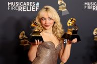 Sabrina Carpenter, winner of the Best Pop Vocal Album for "Short n' Sweet" and the Best Pop Solo Performance for “Espresso at the 67th Annual GRAMMY Awards - Press Room - Source: Getty