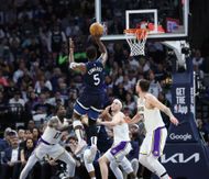 Lakers, Timberwolves, game four of the NBA playoffs. - Source: Getty