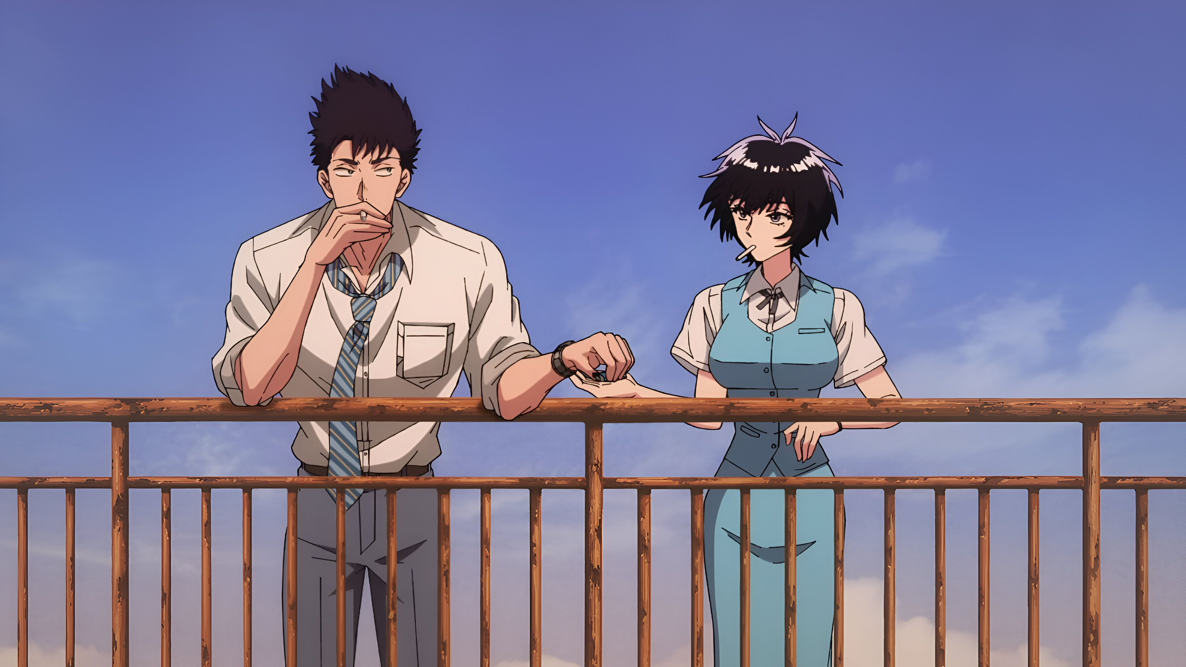 Reiko Kujirai and Hajime Kudou as seen in anime (Image via Arvo Animation)