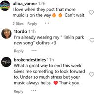 Fans react as Linkin Park announces a new song. (Image via Instagram/@linkinpark)