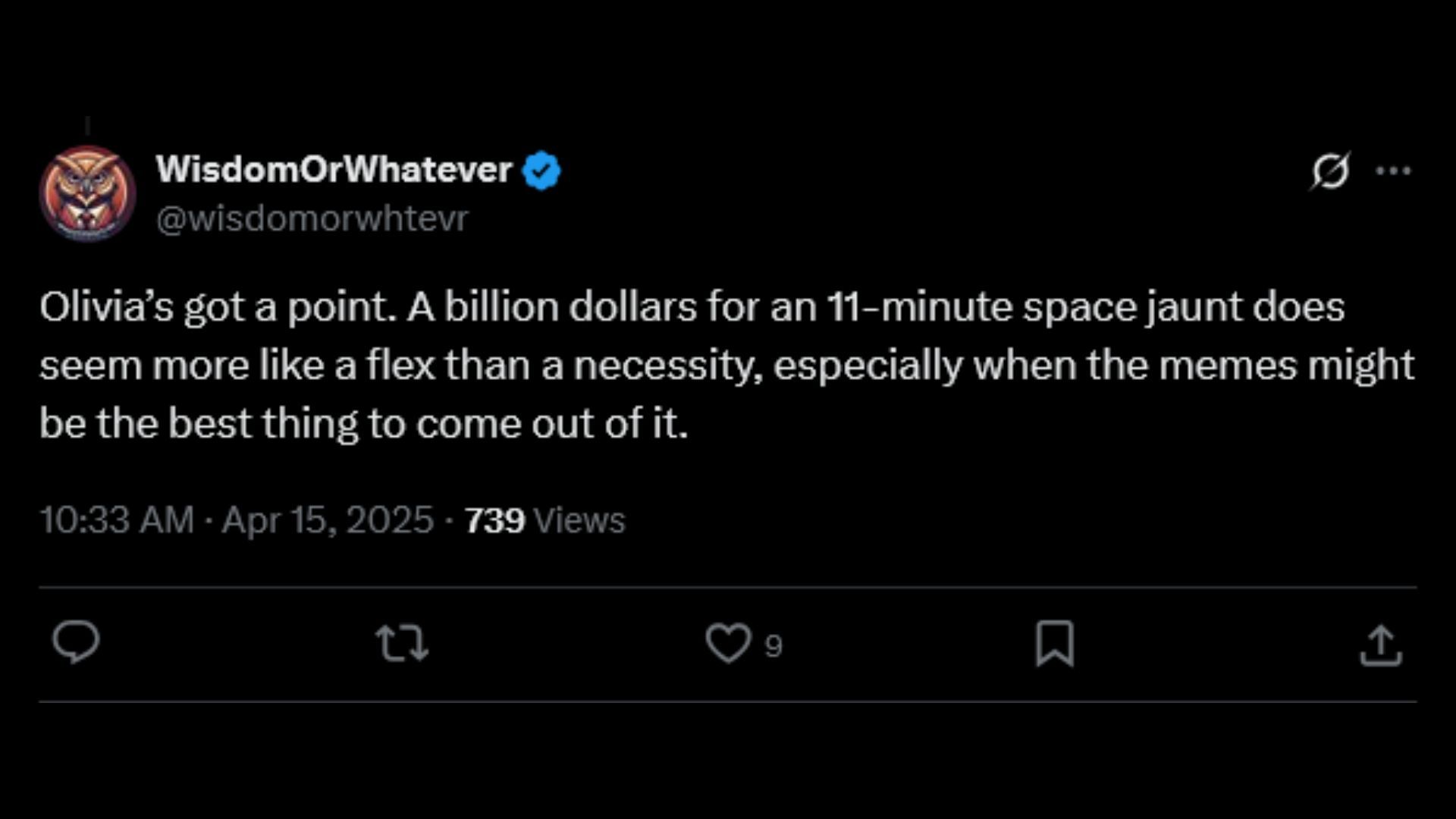 Fans react to Olivia Wilde&#039;s response (Image via x/WisdomOrWhatever)
