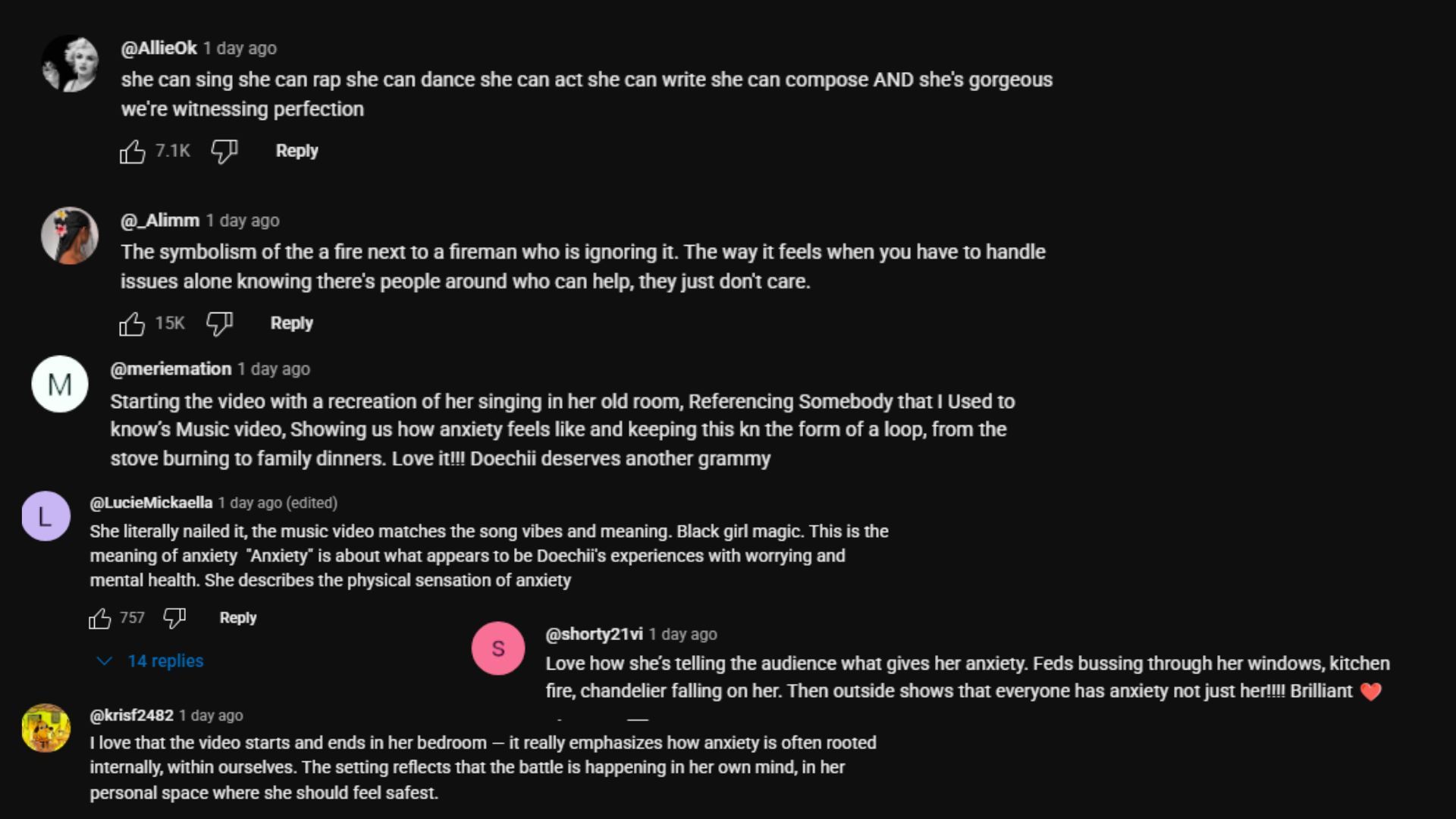Reactions to Doechii&#039;s &#039;Anxiety&#039; MV (Image via YouTube/ Doechii)