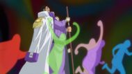 The blind Admiral Fujitora "seeing" people's auras and presences via Observation Haki in the One Piece anime (Image Credit: Toei Animation)