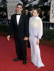 Jennifer Lopez with Ojani Noa at the 55th Annual Golden Globe Awards (Image via Getty)