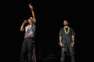 Kanye West and Jay-Z at the Budweiser Made In America Festival Benefiting The United Way - Day 1 - Source: Getty