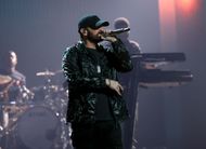 Eminem performs on stage during the 2024 MTV Video Music Awards at UBS Arena on September 11, 2024 in Elmont, New York. (Photo by Kevin Mazur/Getty Images for MTV)