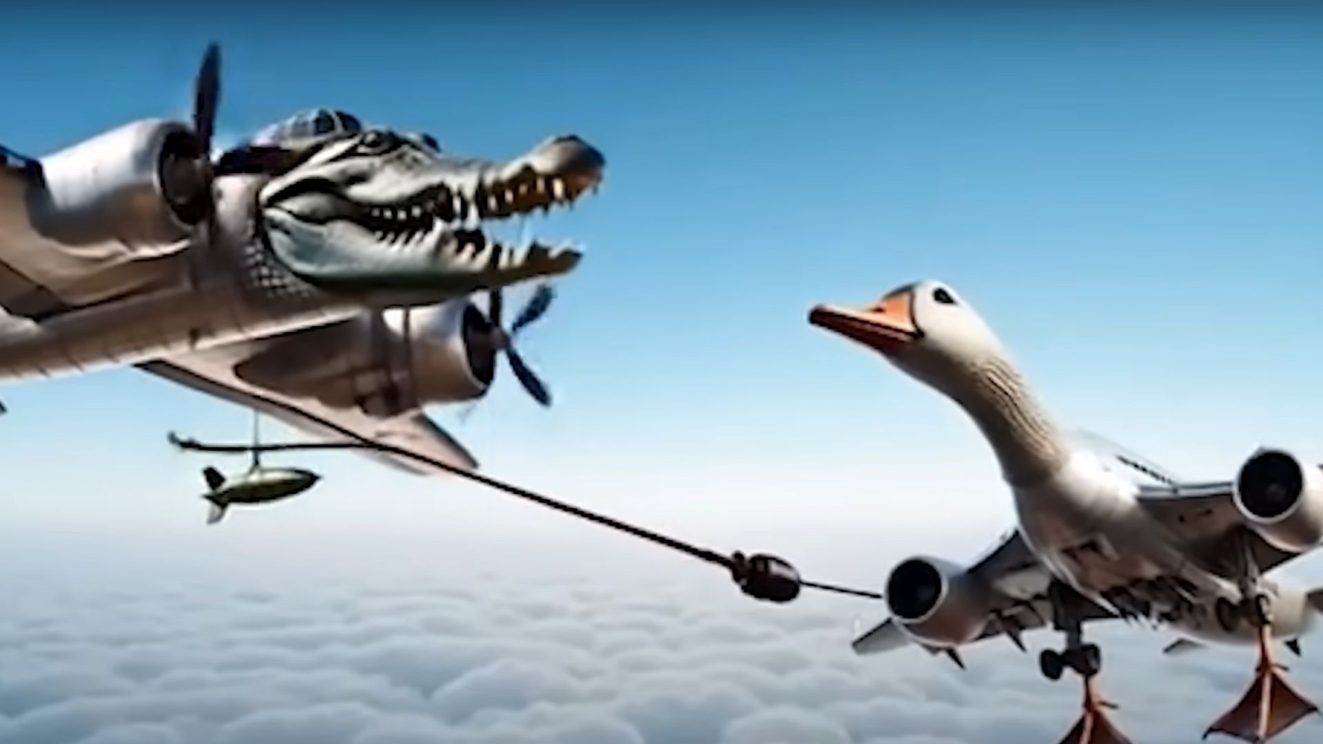 Croco vs Avian: AI Brainrot war (Image via YouTube)