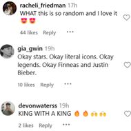 Fans react to Finneas' post. (Image via Instagram/@finneas)
