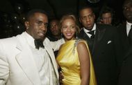 Sean Combs, Beyoncé and Jay-Z in 2004. (Image via Getty)