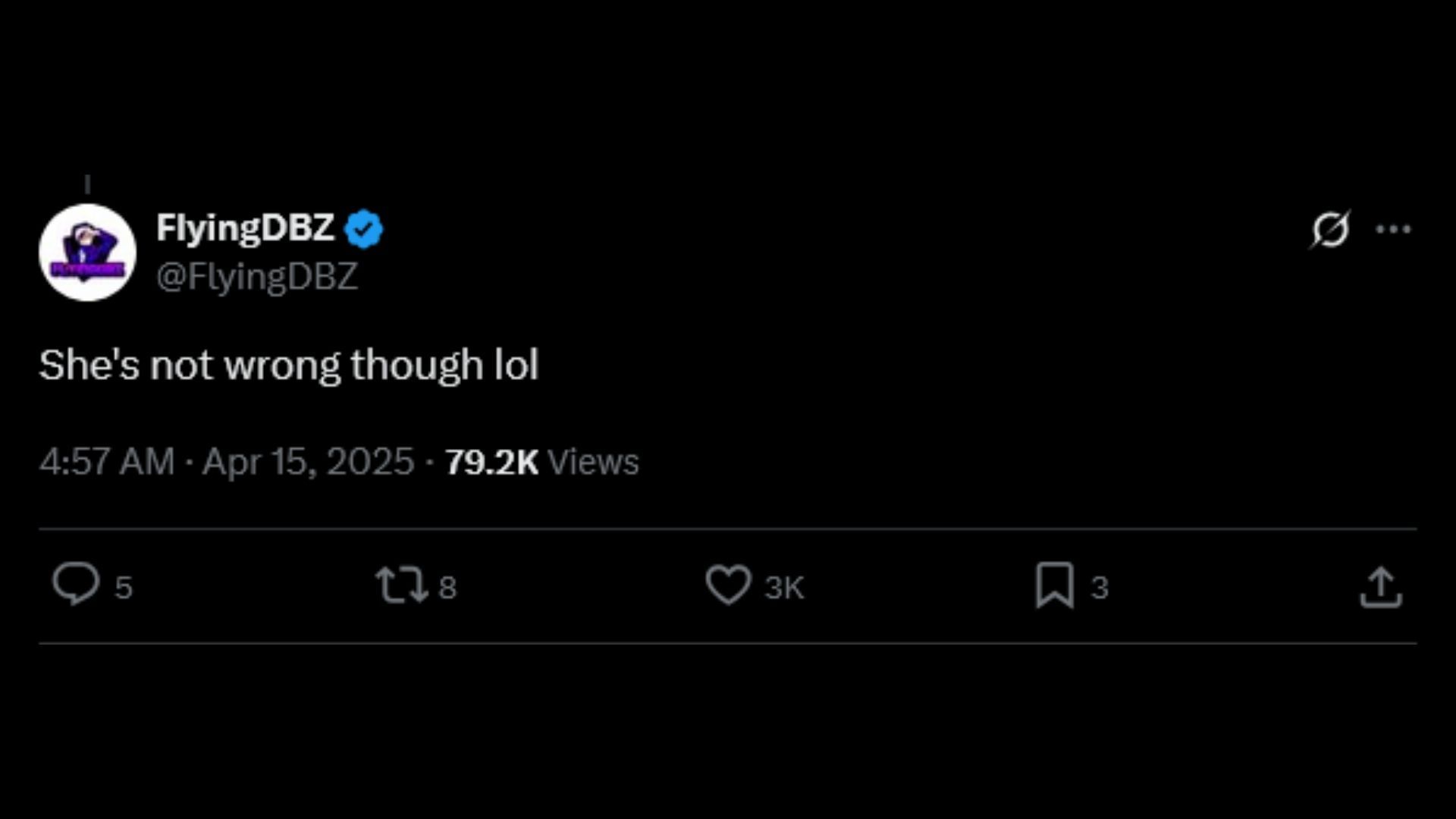 People react to Olivia Wilde&#039;s response (Image via x/FlyingDBZ)