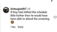 Screen shot of a fan reaction (Image via Instagram/kintsugiwith7)