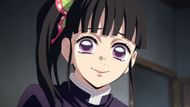 Kanao is happy to see Tanjiro awake (Image Source: Studio Ufotable)