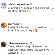 Fans react to the From Zero album art. (Image via Instagram/@linkinpark)
