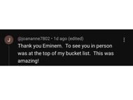 A fan reacts to Eminem's surprise performance (Image via YouTube)