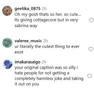 Fans react to Sabrina Carpenter's birthday post. (Image via Instagram/@sabrinacarpenter)