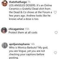 The internet reacts to Vogue's post. (Image via Instagram/@voguemagazine)