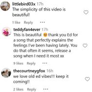 Fans react to Ed Sheeran's new song. (Image via Instagram/@teddysphotos)
