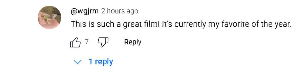 User @wgjrm (Image Source: Screenshot via YouTube @A24)