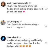 Fans react to the wedding announcement post. (Image via Instagram/@jutesmusic)