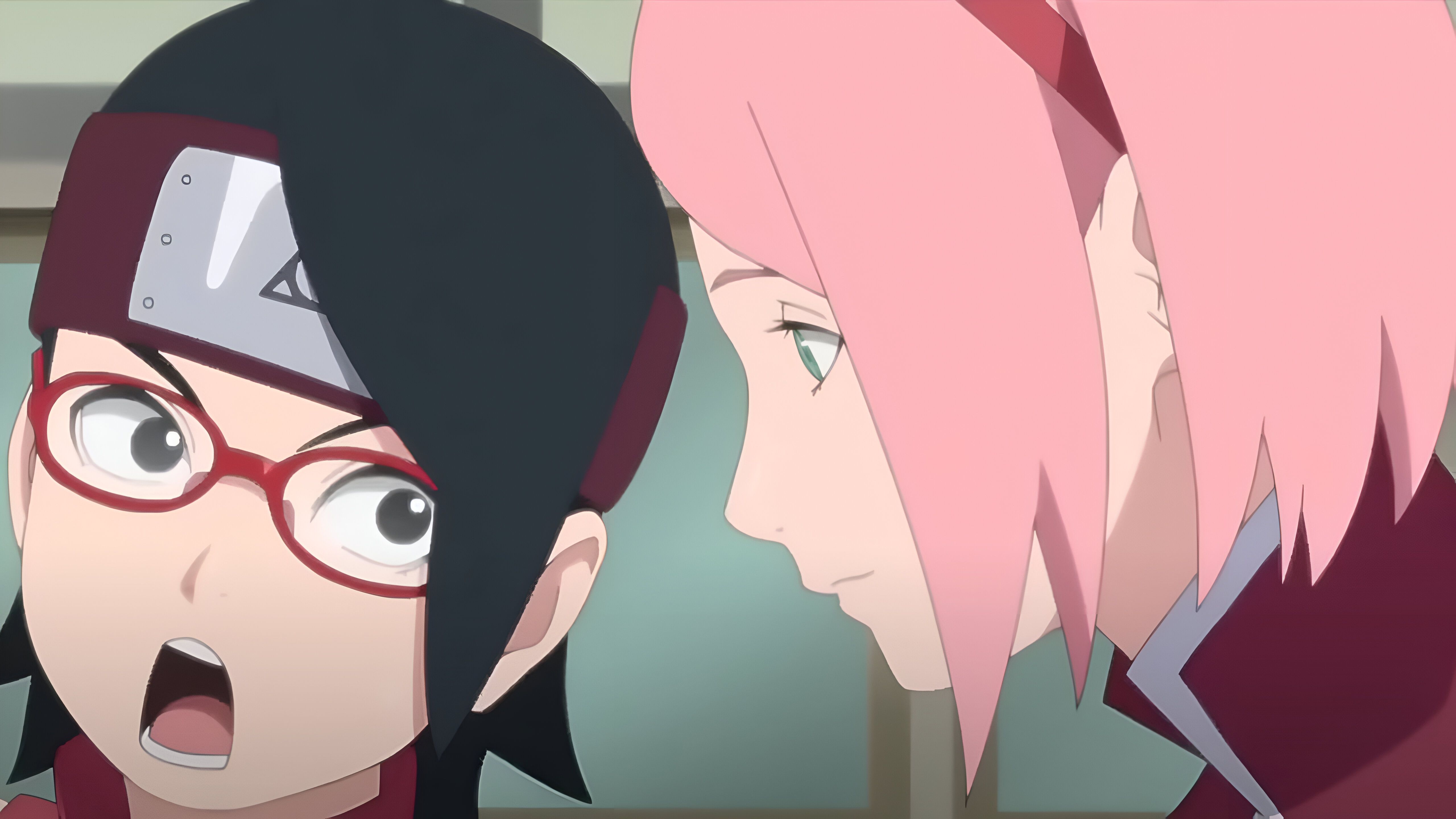 Sarada and Sakura as seen in the Boruto series