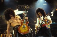 Photo of GUNS AND ROSES and Brian MAY and SLASH and GUNS N' ROSES and GUNS & ROSES - Source: Getty
