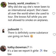 The internet calls out Britney for smoking on a plane. (Image via Instagram/@extratv)