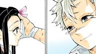 Sanemi pats Nezuko as she reminds him of his brother (Image Source: VIZ)