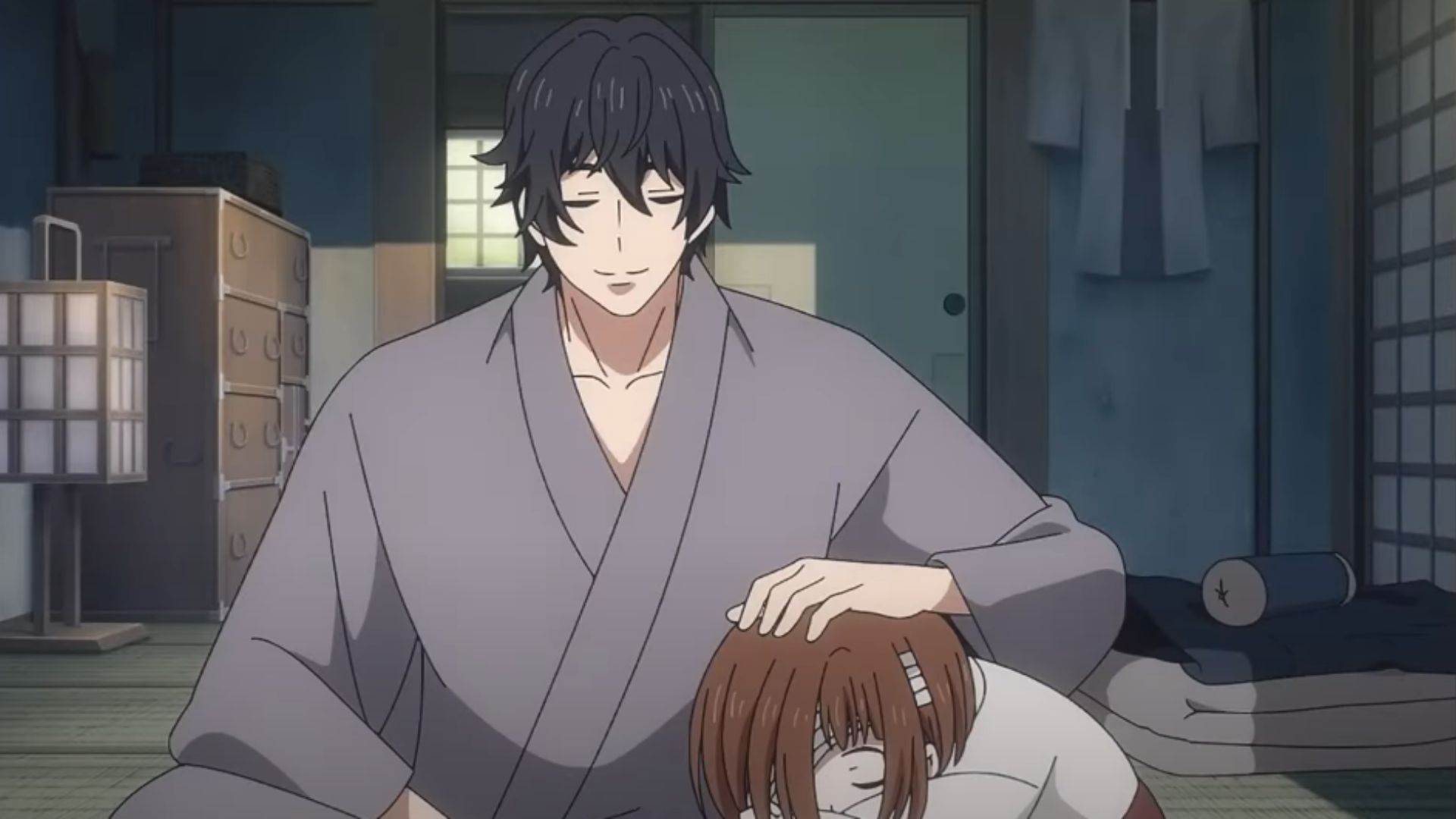 Jinta and Suzune as seen in the Sword of the Demon Hunter anime 