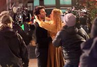 Blake Lively and Justin Baldoni during the shooting of 'It Ends With Us' Source: Getty