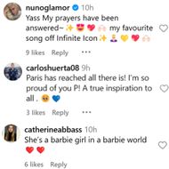 Fans react to Paris Hilton's Infinity music video. (Image via Instagram/@parishilton)