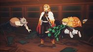 Rengoku in the midst of Zenitsu, Tanjiro, and Insouke (Image Credit: Ufotable)