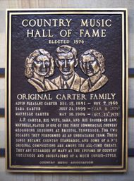 A plaque commemorating the Carter family (Image via Getty)