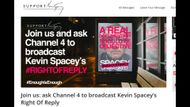 A broadcast channel in support of Kevin Spacey (Image Via X/@supportKevinSpacey.Com)