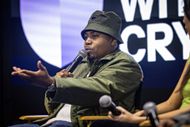 Nonprofit Stand With Crypto, which was set up by the cryptocurrency company Coinbase, holds a get-out-the-vote rally in Hollywood, featuring the rapper Nas - Source: Getty