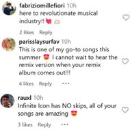 Fans react to Paris Hilton's Infinity music video. (Image via Instagram/@parishilton)