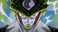 Smirking face of Perfect Cell (Image via Toei Animation)