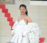 Rihanna at The 2023 Met Gala Celebrating "Karl Lagerfeld: A Line Of Beauty" - Street Sightings - Source: Getty