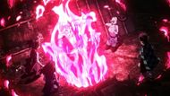 Nezuko setting Tengen on fire (Image Credit: Ufotable)