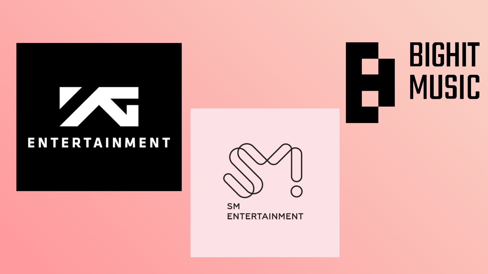 BIGHIT and other record labels set to launch new K-Pop groups in the upcoming months. (Image via Instagram/ SM Entertainment, BigHit, YG Entertainment)