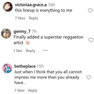 Fans react to the ACL Festival lineup. (Image via Instagram/@aclfestival)