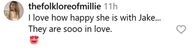 Fans react to Millie and Jake's mocktail video. (Image via Instagram/@milliebobbybrown)