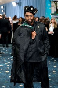 Kwame Onwuachi attends the 2025 Met Gala Celebrating "Superfine: Tailoring Black Style" - Source: Getty