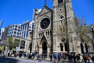 People Gather For Pope Leo XIV Outside Holy Name Cathedral, Chicago, Illinois - Source: Getty